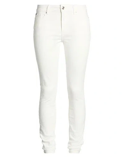 Tommy Hilfiger Woman Jeans White Size 32w-30l Cotton, Elastomultiester, Elastane In Red