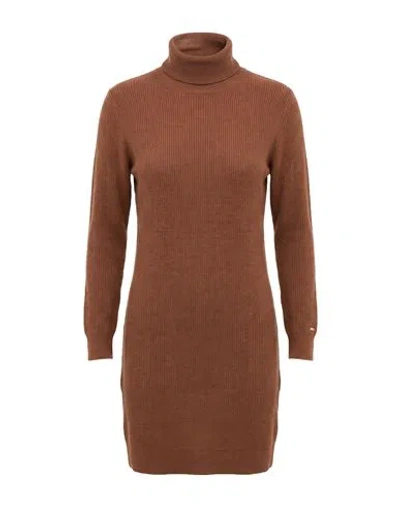 Tommy Hilfiger Woman Midi Dress Tan Size S Wool, Cashmere In Brown