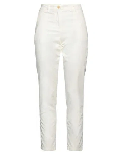 Tommy Hilfiger Woman Pants Off White Size 4 Cotton, Lyocell, Elastane