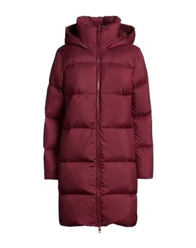 Tommy Hilfiger Woman Puffer Burgundy Size Xs Polyester In Red