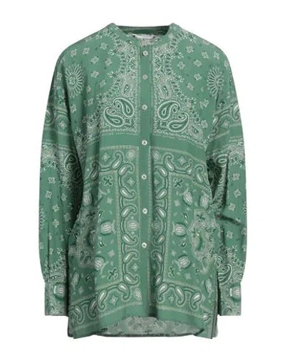 Tommy Hilfiger Woman Shirt Green Size 2 Viscose