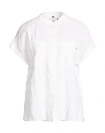 Tommy Hilfiger Woman Shirt Off White Size 10 Linen