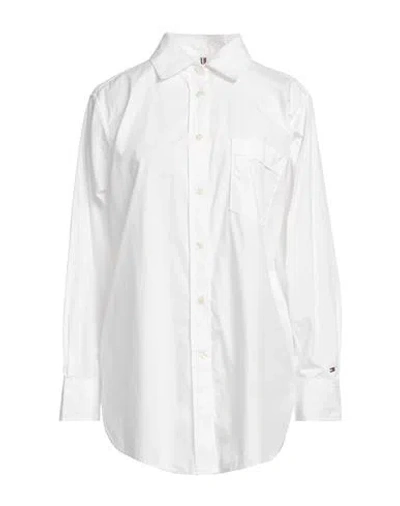 Tommy Hilfiger Woman Shirt White Size 8 Cotton