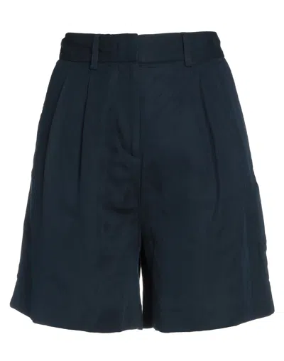 Tommy Hilfiger Woman Shorts & Bermuda Shorts Midnight Blue Size 12 Lyocell, Linen, Tencel Lyocell