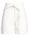 Tommy Hilfiger Woman Shorts & Bermuda Shorts White Size 27 Cotton, Polyester In White