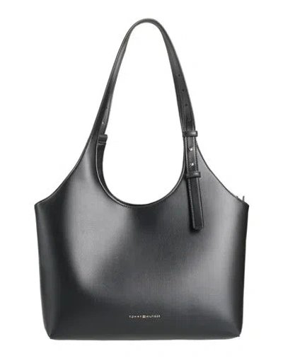 Tommy Hilfiger Woman Shoulder Bag Black Size - Polyurethane In Brown