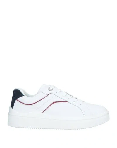 Tommy Hilfiger Woman Sneakers White Size 8.5 Leather