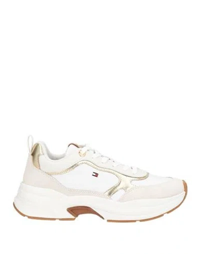 Tommy Hilfiger Woman Sneakers White Size 7.5 Leather