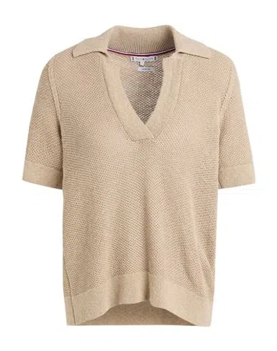 Tommy Hilfiger Woman Sweater Beige Size M Cotton, Linen