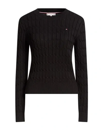 Tommy Hilfiger Woman Sweater Black Size L Cotton