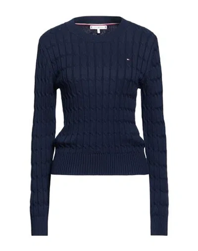 Tommy Hilfiger Woman Sweater Midnight Blue Size M Cotton