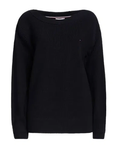 Tommy Hilfiger Woman Sweater Midnight Blue Size M Cotton In Blue