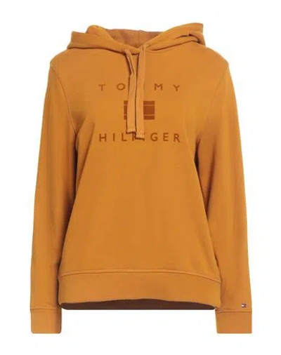 Tommy Hilfiger Woman Sweatshirt Marigold Size Xs Cotton