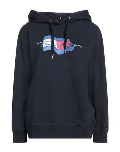 Tommy Hilfiger Woman Sweatshirt Midnight Blue Size L Cotton