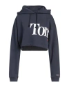 Tommy Hilfiger Woman Sweatshirt Navy Size L Cotton, Polyester