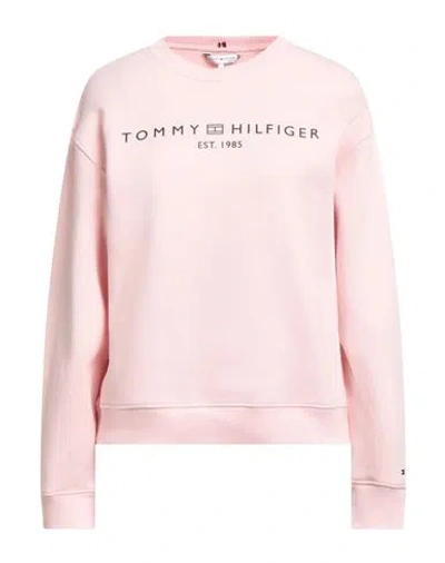Tommy Hilfiger Woman Sweatshirt Pink Size M Cotton, Polyester