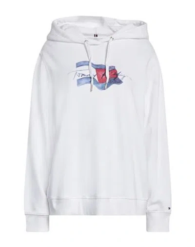 Tommy Hilfiger Woman Sweatshirt White Size L Cotton