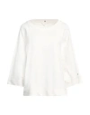 Tommy Hilfiger Woman Sweatshirt White Size Xl Cotton