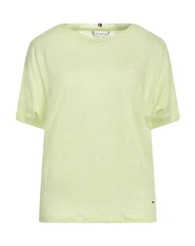 Tommy Hilfiger Woman T-shirt Lime Green Size M Linen