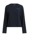 Tommy Hilfiger Woman T-shirt Midnight Blue Size S Cotton, Elastane In Black