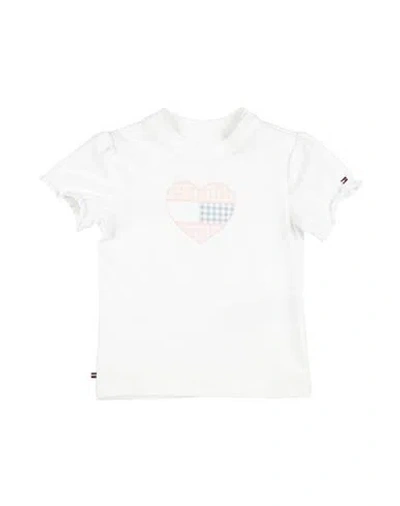 Tommy Hilfiger Woman T-shirt White Size 18 Cotton, Elastane