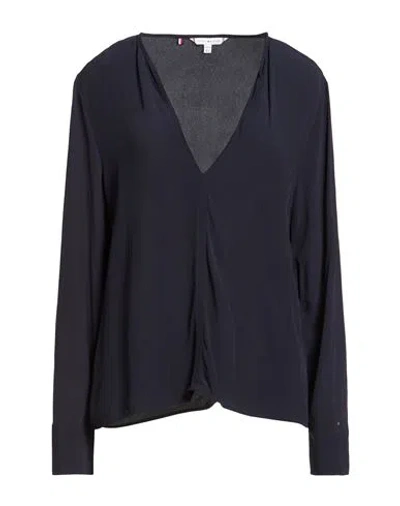 Tommy Hilfiger Woman Top Midnight Blue Size 6 Viscose