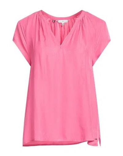Tommy Hilfiger Woman Top Pink Size 4 Viscose