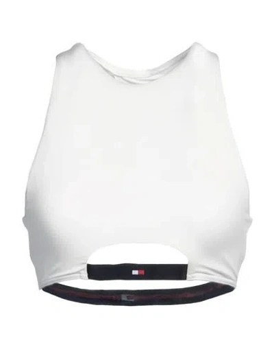 Tommy Hilfiger Woman Top White Size L Polyester, Elastane