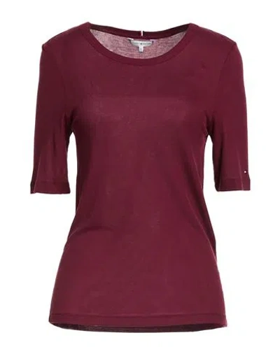 Tommy Hilfiger Woman T-shirt Burgundy Size Xl Lyocell, Elastane In Brown