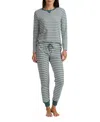 Tommy Hilfiger Women's 2-pc. Packaged Printed Thermal Pajamas Set In Blue