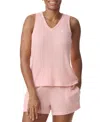 Shop Tommy Hilfiger Women's 2-pc. Th V-neck Top & Boxer Shorts Pajama Set In Peachskin