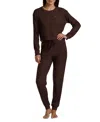 Tommy Hilfiger Women's 2-piece Long Sleeve Cardigan And Pants Set In Brown