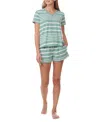 Tommy Hilfiger Women's 2pc Short Sleeve Tee & Short In Multi