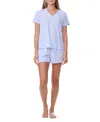 Tommy Hilfiger Women's 2pc Short Sleeve Tee & Short In Blue