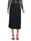 Tommy Hilfiger Women's Accordion Pleat Midi Skirt In Midnight
