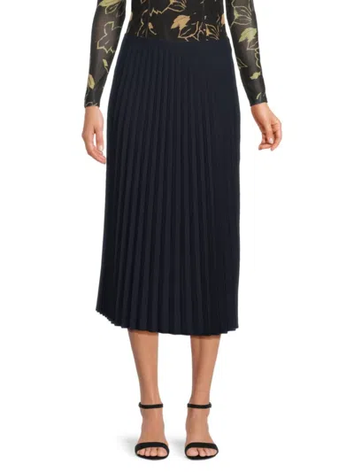 Tommy Hilfiger Women's Accordion Pleat Midi Skirt In Midnight