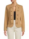 Tommy Hilfiger Women's Adjustable Button Front Jacket In Camel