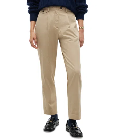 Tommy Hilfiger Women's American Icons Chino High-rise Straight Pants In Neutral