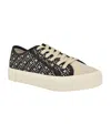 Tommy Hilfiger Women's Aquila Lace Up Sneakers In Black,beige Logo