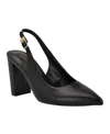 Tommy Hilfiger Women's Azalee High Block Heel Slingback Pumps In Black