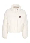 Tommy Hilfiger Women's Back Flag Alaska Puffer Ancient White In Bianco Chiari E Naturali
