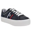 Tommy Hilfiger Women's Badria Logo Platform Sneakers In Dark Blue