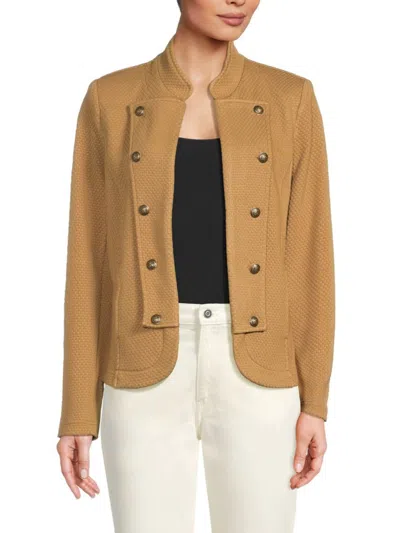 TOMMY HILFIGER WOMEN'S BAND COLLAR OPEN FRONT JACKET
