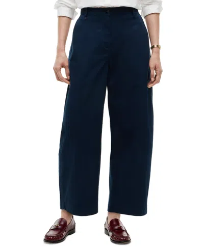 Tommy Hilfiger Women's Barrel High-rise Chino Pants In Blue