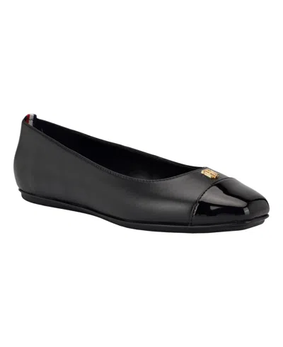 Tommy Hilfiger Women's Bekim Cap Toe Ballet Flats In Black