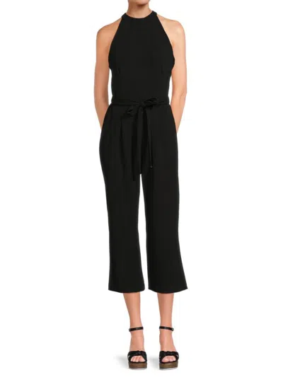 TOMMY HILFIGER WOMEN'S BELTED CROPPED JUMPSUIT