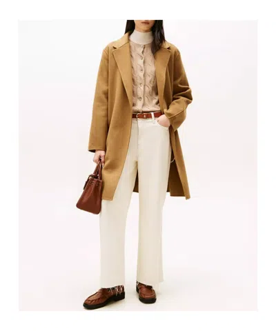 Tommy Hilfiger Women's Belted Overcoat In Brown