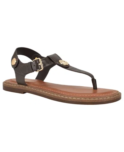 Tommy Hilfiger Women's Bennia Thong Flat Sandals In Brown