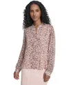 Tommy Hilfiger Women's Blossom Floral Ruffle Placket Top In Multi