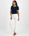 Tommy Hilfiger Women's Bootleg Silhouette Ponte Pants In Ivory
